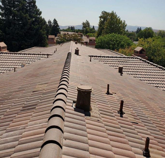 MultiFamily re-roof commercial tile concrete roof livermore roofing contractor roofing company roofer new roof roof replacement